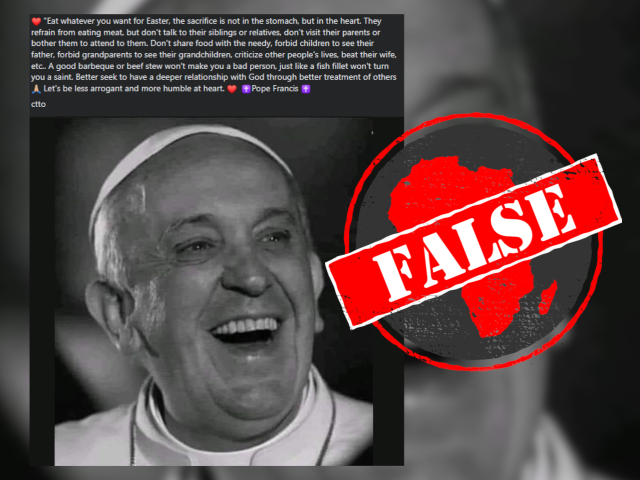 PopeFrancisEaster_False