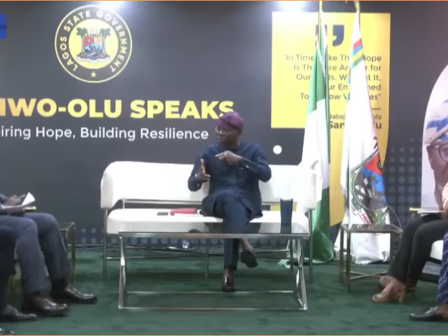 Nigeria governor Babajide Sanwo-Olu in the February 2024 media chat.