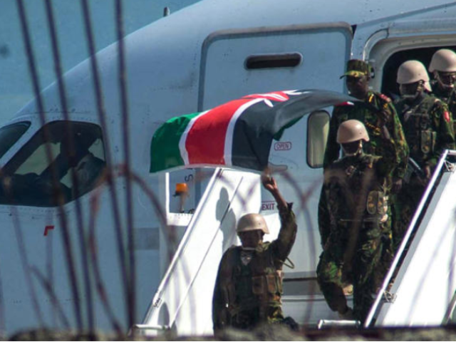 Kenyan police offices are on the ground in Haiti