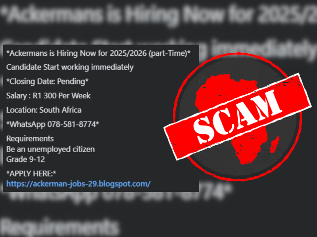 AckermansJob_Scam