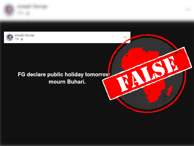False claim about a public holiday to mourn Muhammadu Buhari