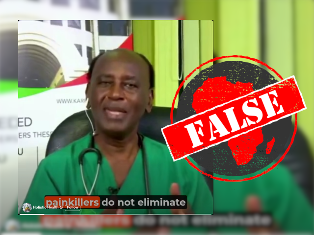 Screenshot from video falsely imitating Dan Gikonyo