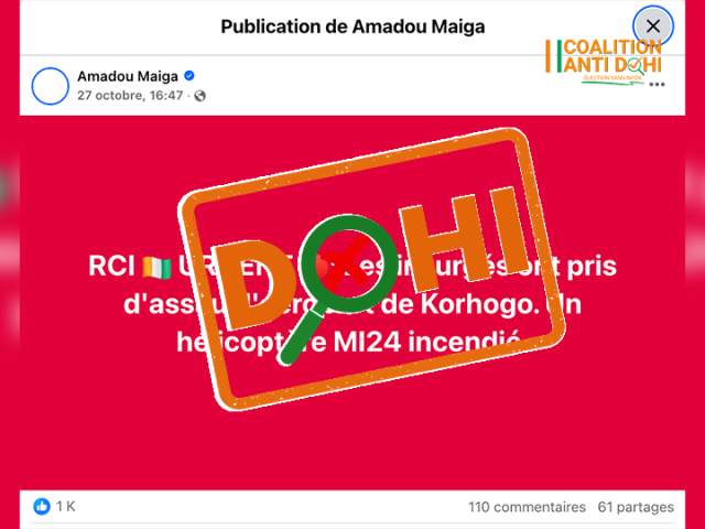 Capture d'écran de la publication