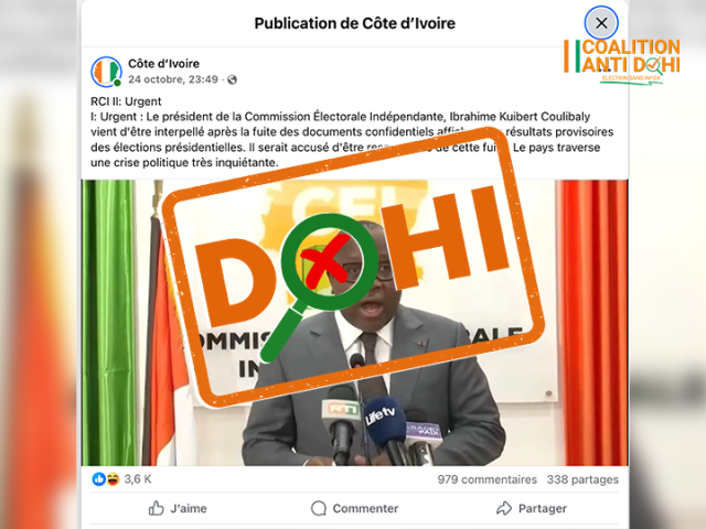 Capture d'écran de la publication