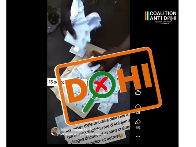 Capture d'écran de la publication vérifiée