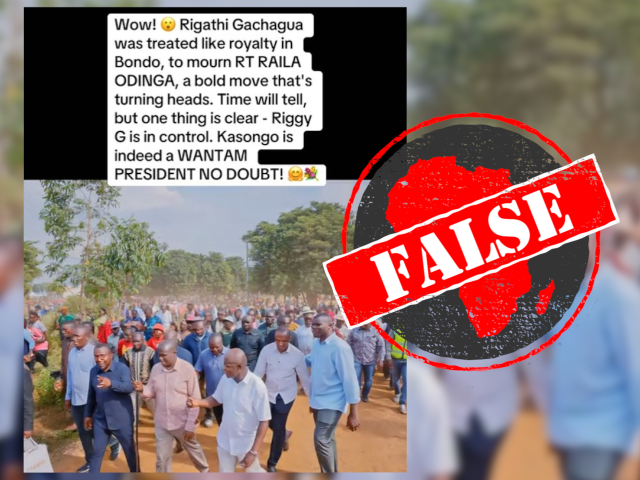 Ignore videos claiming to show former Kenyan deputy president Rigathi Gachagua visiting Odinga’s rural home