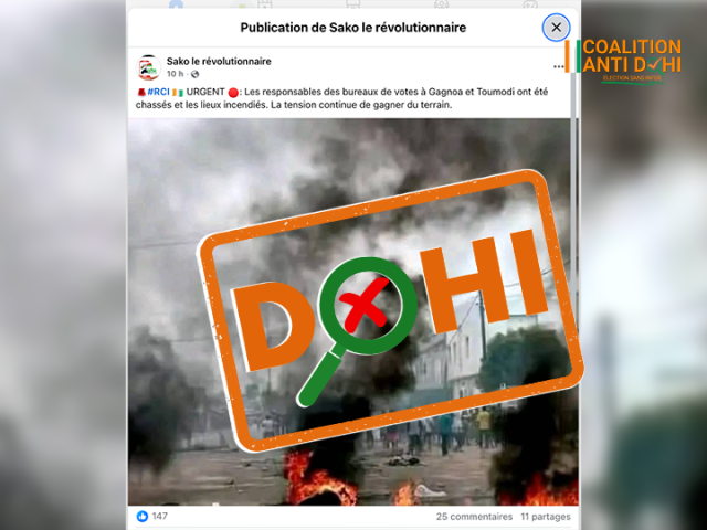 Capture d'écran de la publication