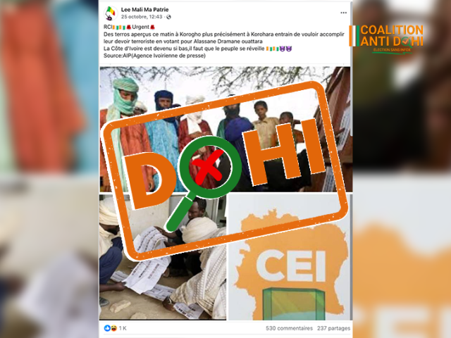 Capture d'écran de la publication