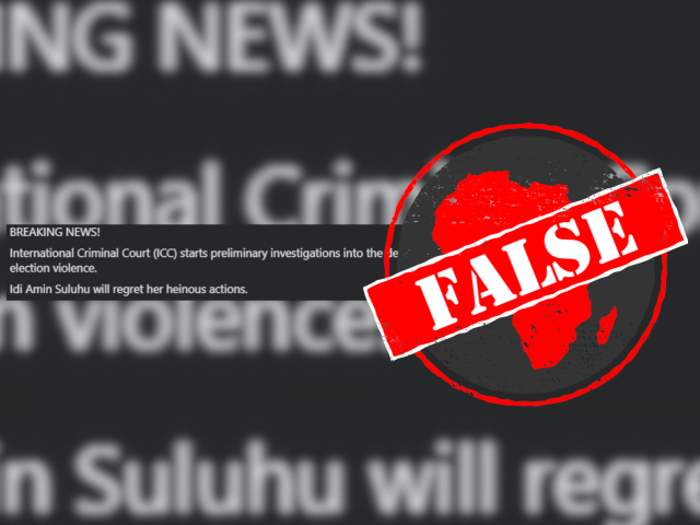 Ignore claims that International Criminal Court is probing post-election deaths in Tanzania