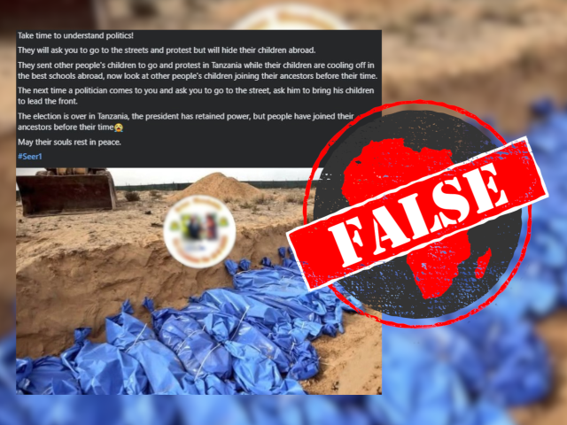 Photo shows mass grave in Gaza in 2023, not protesters killed during 2025 demonstrations in Tanzania