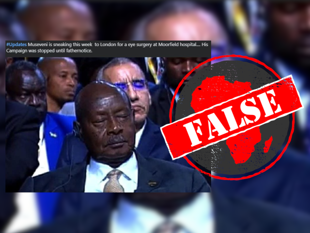 Ugandan president Museveni hasn’t suspended election campaign to travel to UK for eye surgery