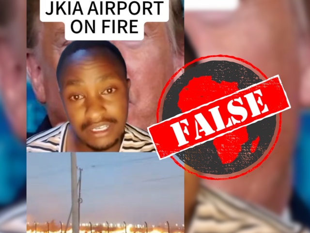 No fire at Kenya’s Jomo Kenyatta International Airport around November 2025