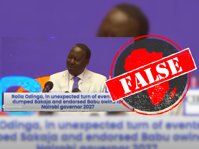 Late Kenyan politician Raila Odinga didn’t endorse MP Babu Owino for Nairobi governor post – ignore manipulated video