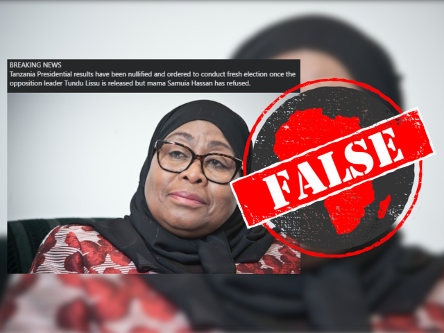 Ignore social media posts claiming Tanzanian presidential election results nullified