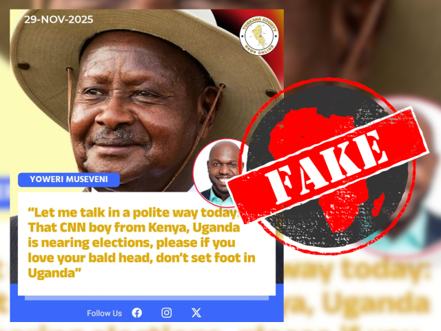 Ignore fake graphics claiming president Yoweri Museveni barred CNN journalist Larry Madowo from covering Uganda’s 2026 elections