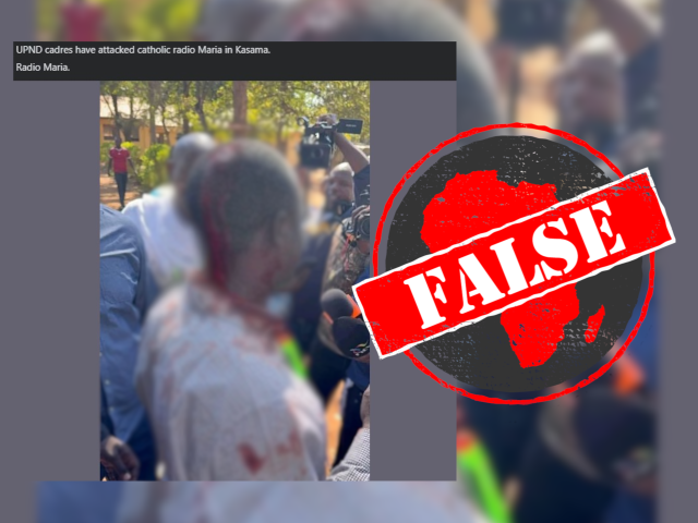 Don’t be misled – viral photo of injured man shows violence during Kenyan by-election, not attack on Catholic radio station in Zambia