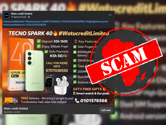 Imposter Facebook page uses Watu branding to lure users into paying for non-existent goods